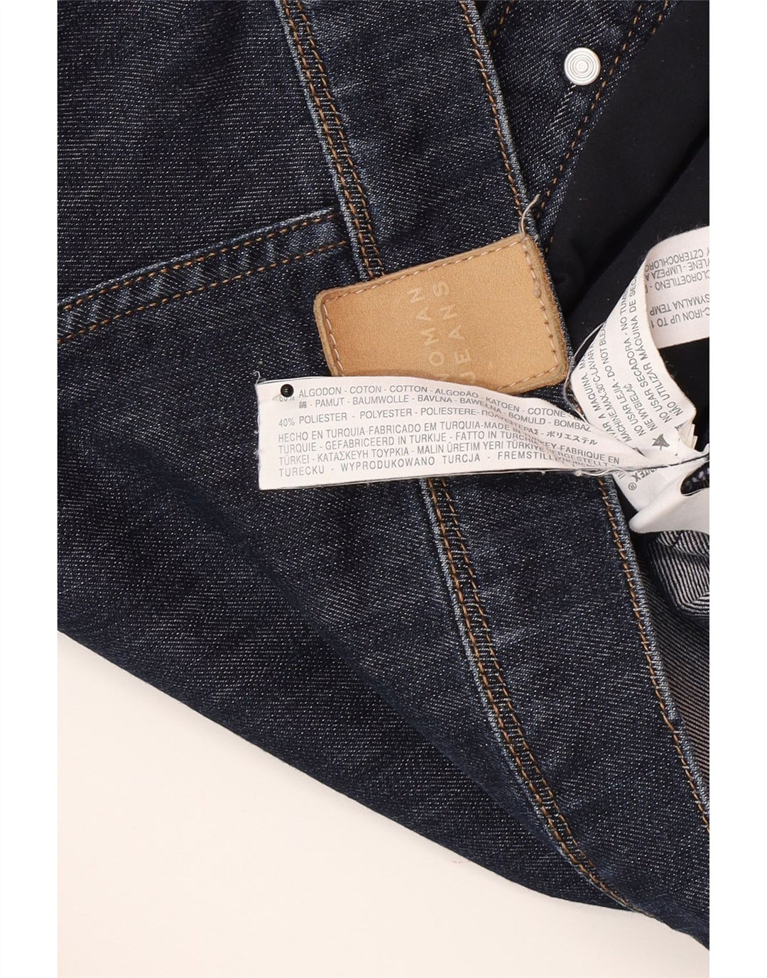 Zara Damen Crop Denim Jacke UK 12 Medium Marineblau Baumwolle