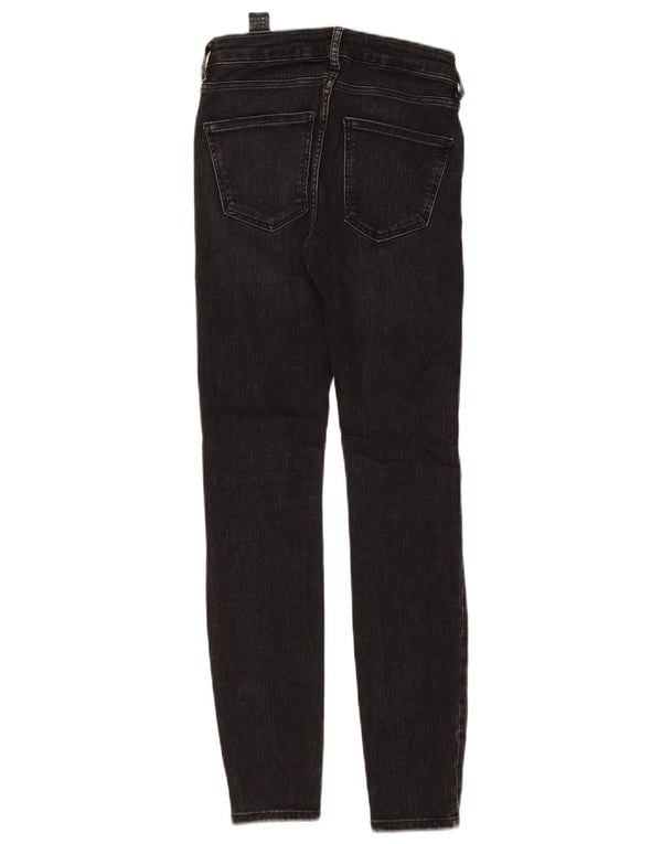 Zara Damen Skinny Jeans EU 36 XS W26 L28 Schwarze Baumwolle