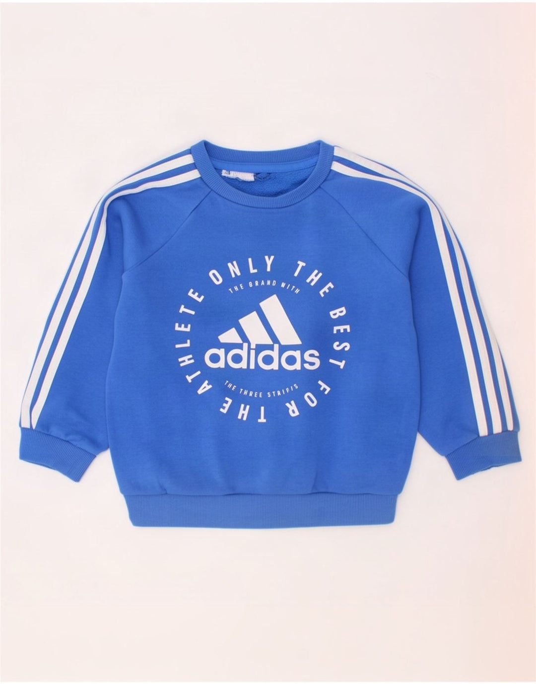 Adidas Jungen Grafik-Sweatshirt-Pullover, 2–3 Jahre, blaue Baumwolle