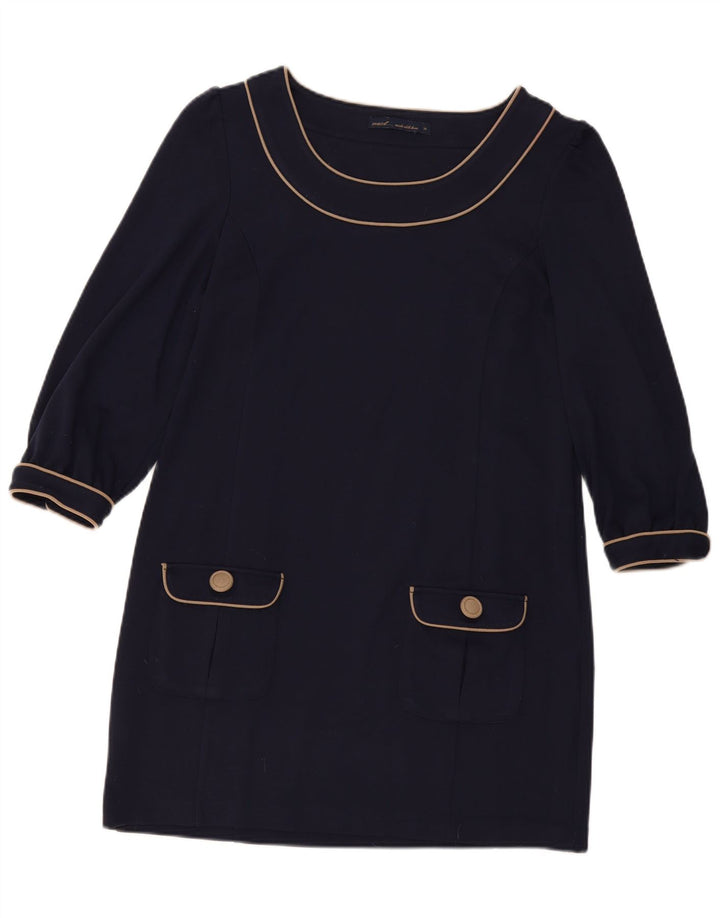 Next Damen-Etuikleid mit 3/4-Ärmeln, Gr. 44, Marineblau, Polyester