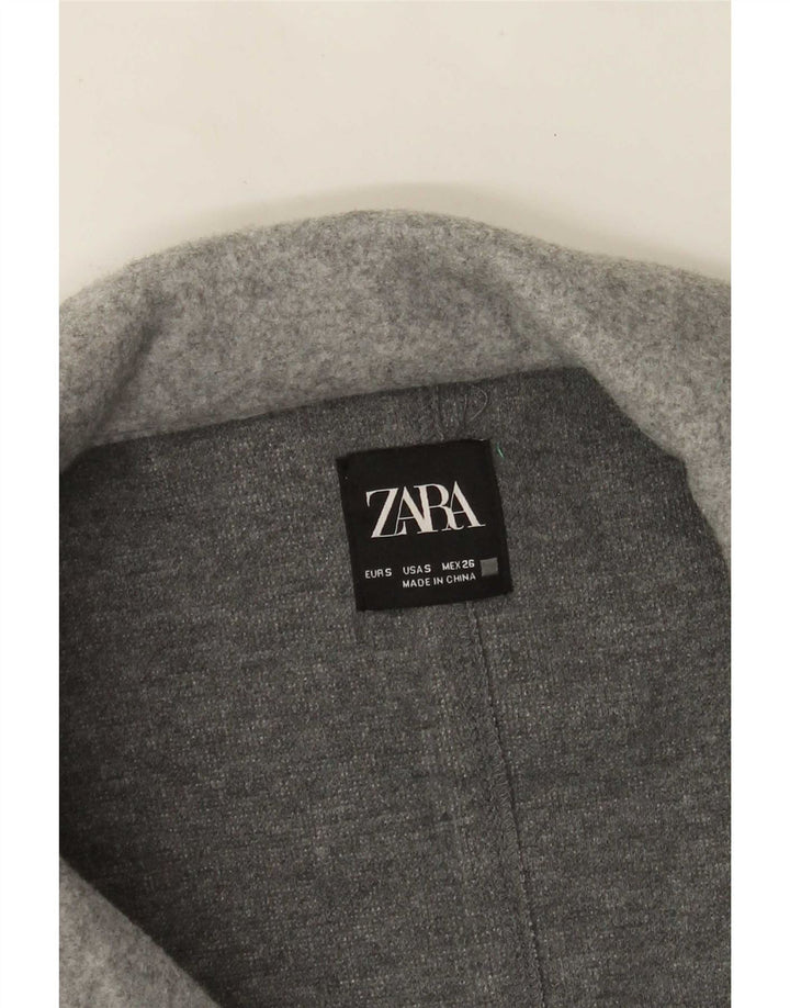 Zara Womens Open Overcoat UK 10 Small Grau