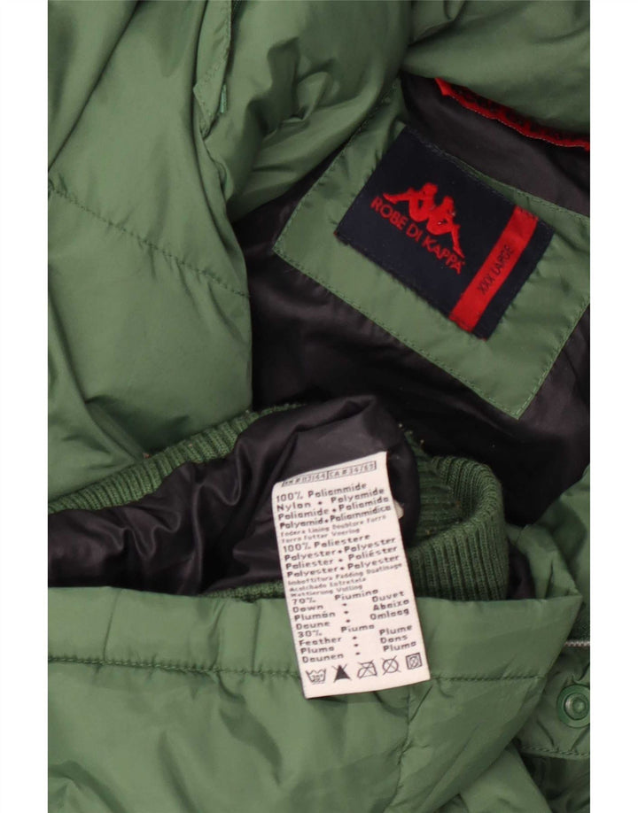 Kappa Herren Wattierte Jacke UK 46 3XL Grün Polyamid