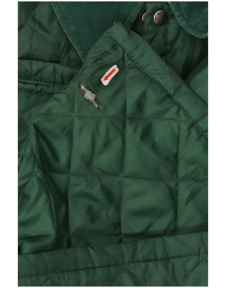 Vintage Herren Steppjacke UK 40 Großes grünes Nylon