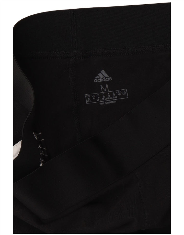 ADIDAS Damen Capri-Leggings UK 12/14 Medium Schwarz