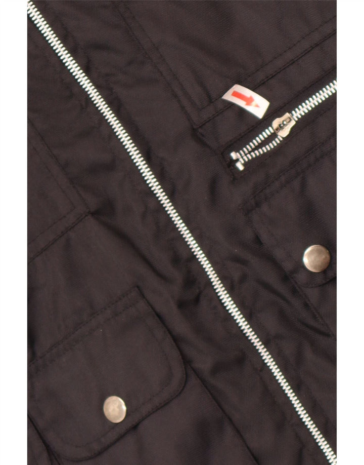 Vintage Herren Utility Gilet UK 38 Mittelschwarzes Nylon