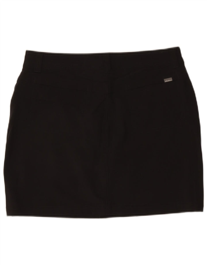 EDDIE BAUER Damen Minirock US 8 Medium W30 Schwarz Polyester