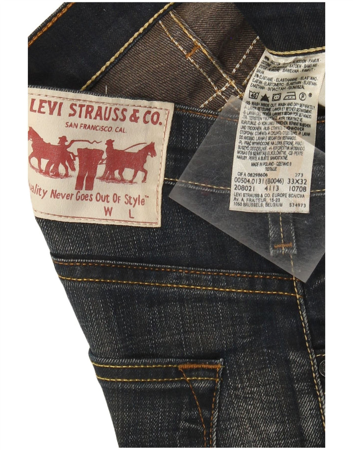 Levi's Herren 504 Straight Jeans W33 L29 Blaue Baumwolle