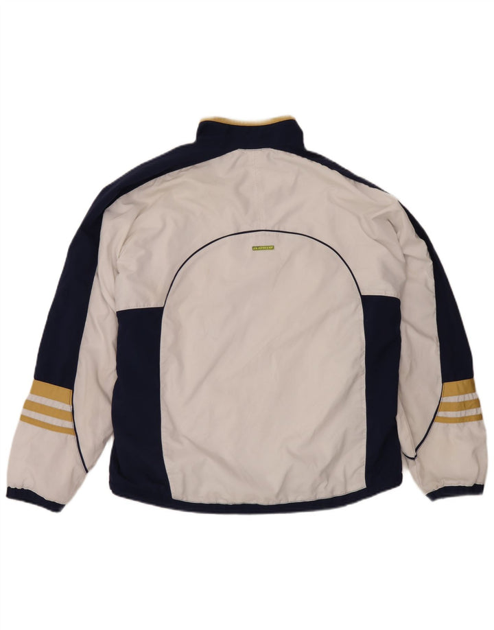 Adidas Damen-Trainingsanzug-Top-Jacke, UK 14, Größe L, Weiß, Farbblock