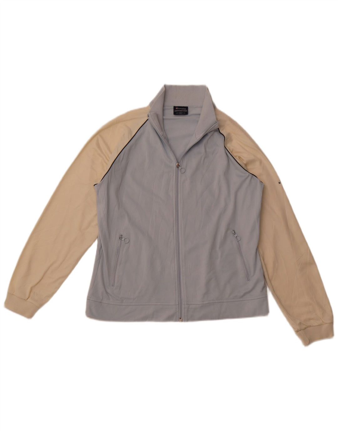 CHAMPION Damen-Trainingsanzug-Oberjacke, UK 16, Größe L, Blau, Farbblock