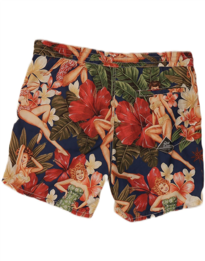 ROY ROGERS Herren-Badeshorts, groß, mehrfarbig, Blumenmuster, Polyester