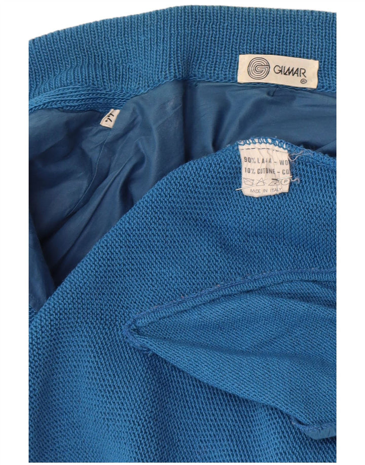 Vintage Damen Cardigan Pullover IT 44 Mittelblaue Wolle
