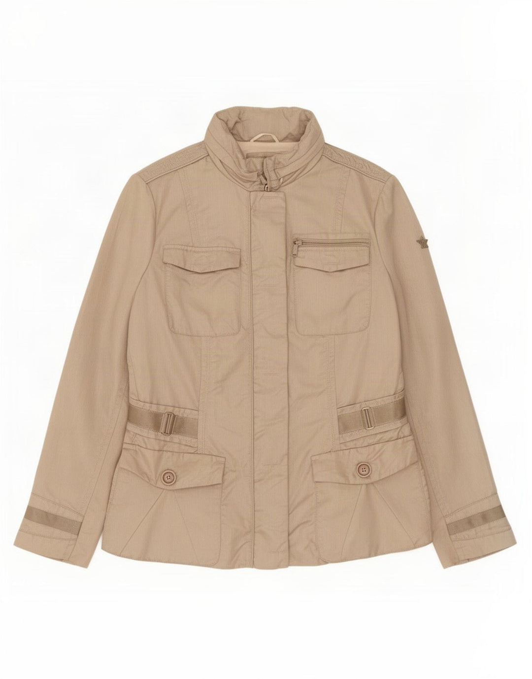 Dek'Her Womens Utility-Jacke mit Kapuze UK 18 XL Beige Polyamid