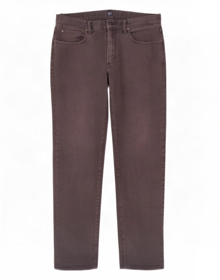 Gap Damen Straight Jeans W32 L32 Braune Baumwolle