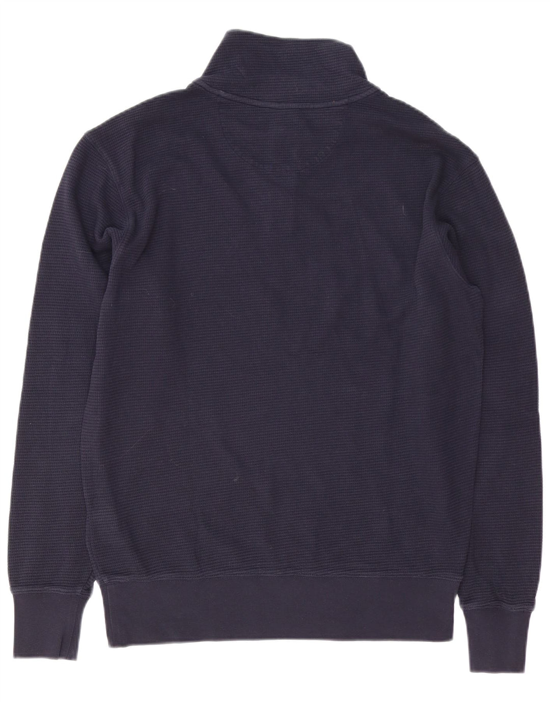 Gant Herren-Sweatshirt mit Reißverschluss am Hals, Größe S, marineblaue Baumwolle