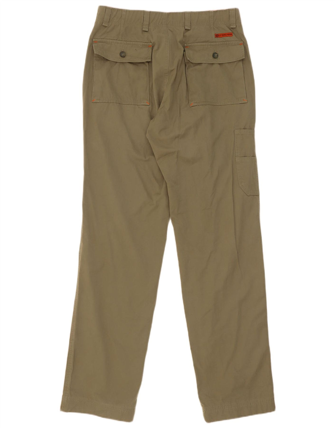 Gerade Herren-Cargohose mit Reißverschluss, Größe 48, Mittel W32 L34, Khaki, Baumwolle
