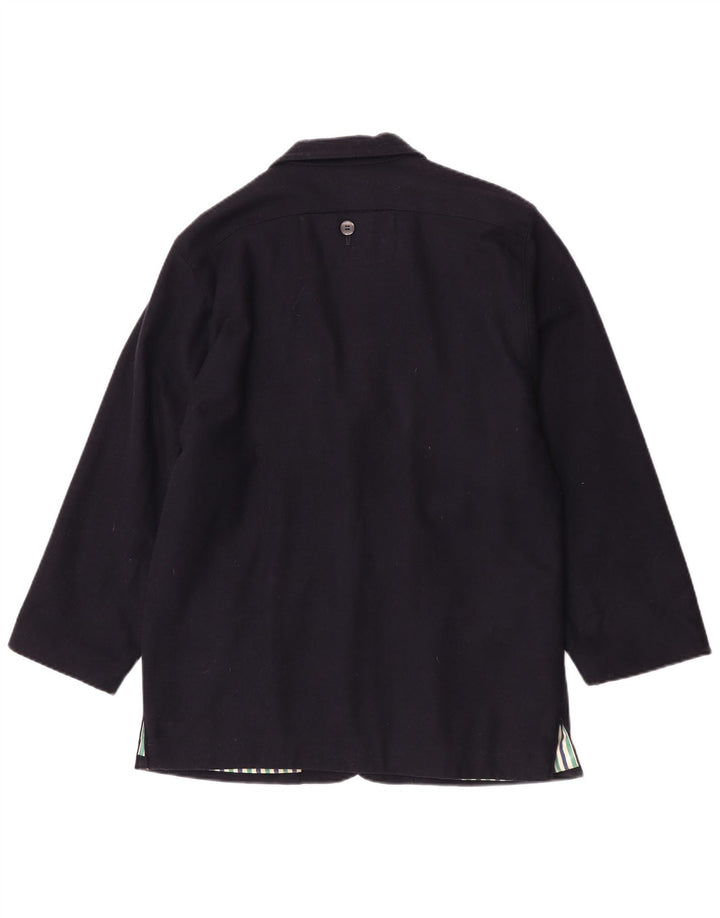 Vintage Damen 3-Knopf-Blazerjacke UK 16 Groß Marineblau