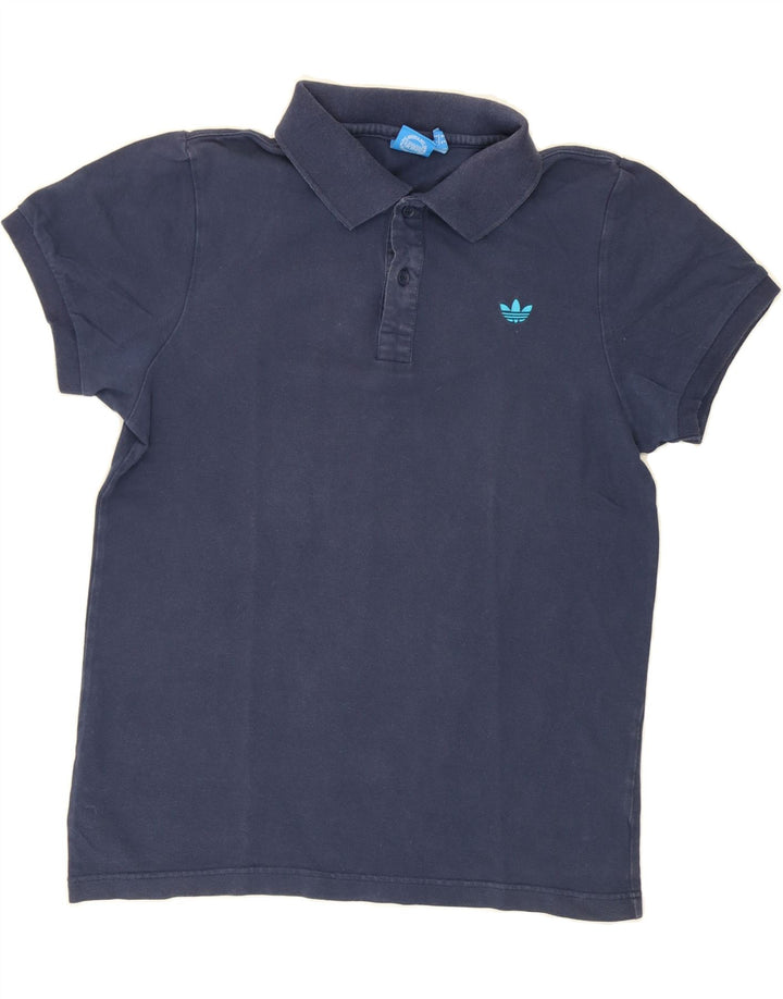 ADIDAS Mens Polo Shirt Medium Navy Blue Cotton Vintage Adidas and Second-Hand Adidas from Messina Hembry 