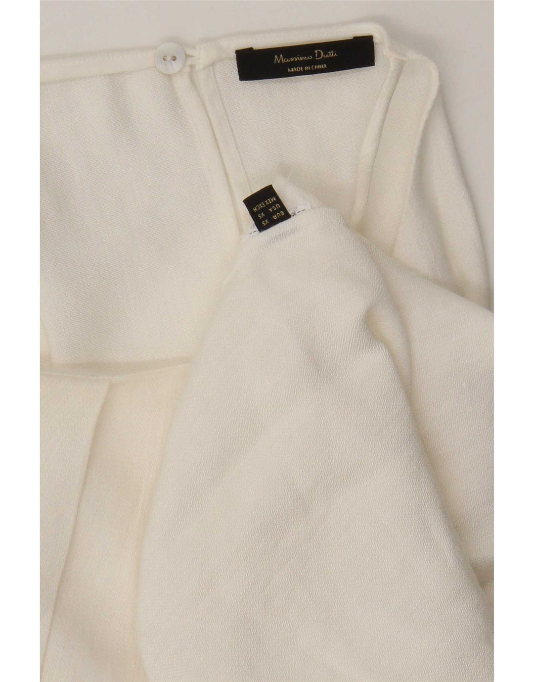 Massimo Dutti Damen Neckholder-Top UK 6 XS Weiß