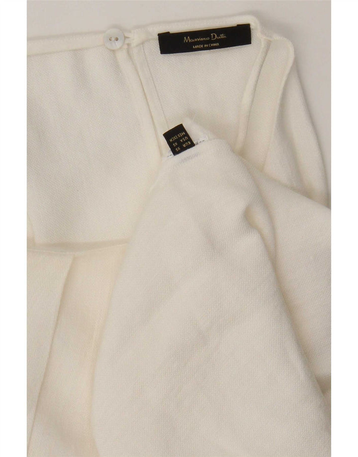 Massimo Dutti Damen Neckholder-Top UK 6 XS Weiß