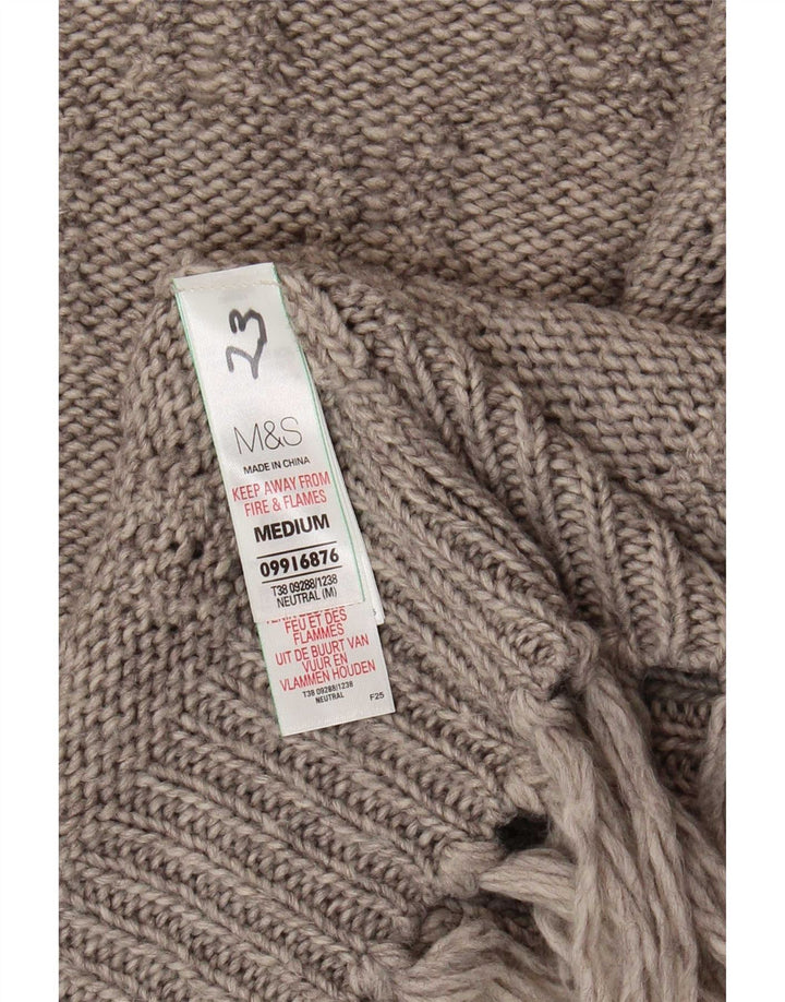 Marks & Spencer Damen-Strickjacke mit kurzen Ärmeln, offen, Gr. 14, Mittelgrau