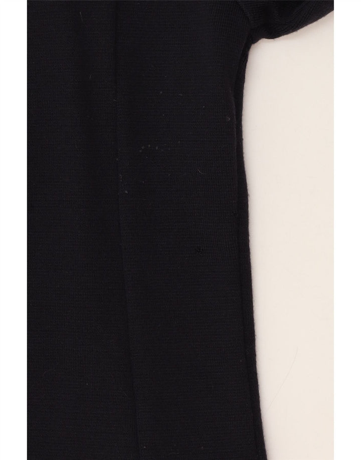 Blauer Damen-Cardigan-Pullover UK 10 Small Marineblaue Wolle