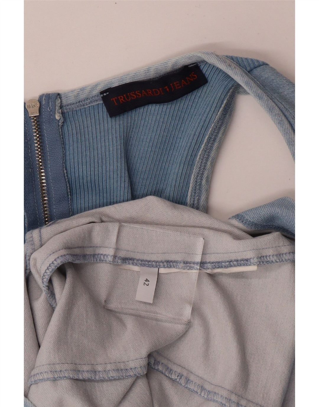 Trussardi Jeans Damen Etuikleid IT 42 Mittelblauer Farbblock