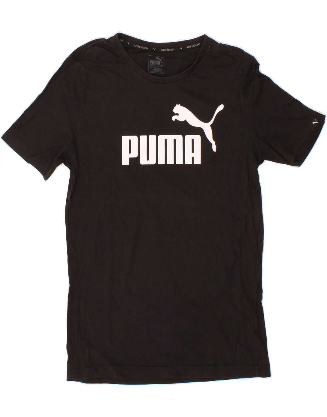 PUMA Mens Graphic T-Shirt Top Medium Black Vintage Puma and Second-Hand Puma from Messina Hembry 