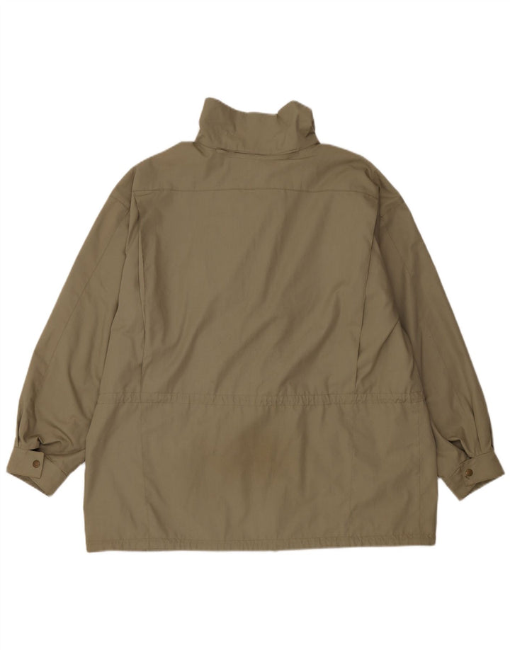 Diolen Damen-Regenjacke mit lockerer Passform und Kapuze, EU 48, 2XL, Khaki, Polyester