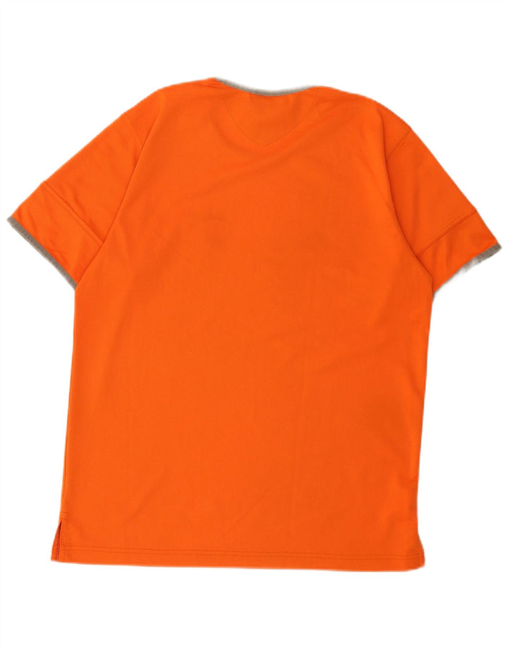 Adidas Herren T-Shirt Top Small Orange Polyester