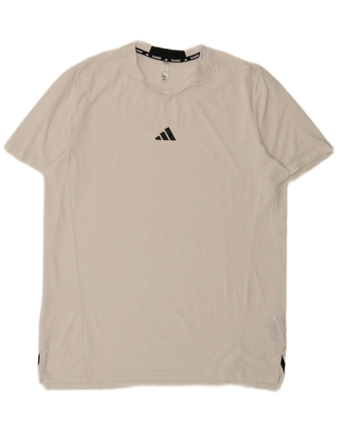 Adidas Herren T-Shirt Top Large Weiß Polyester Sport