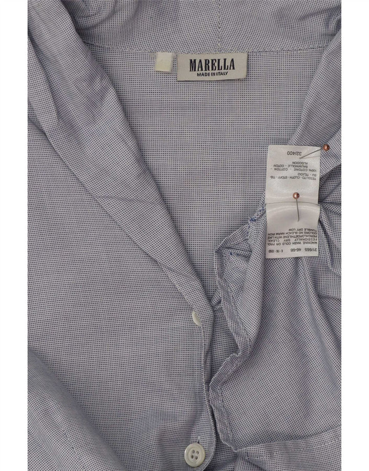 Marella Damen-Hemd IT 46 Large aus blauer Baumwolle
