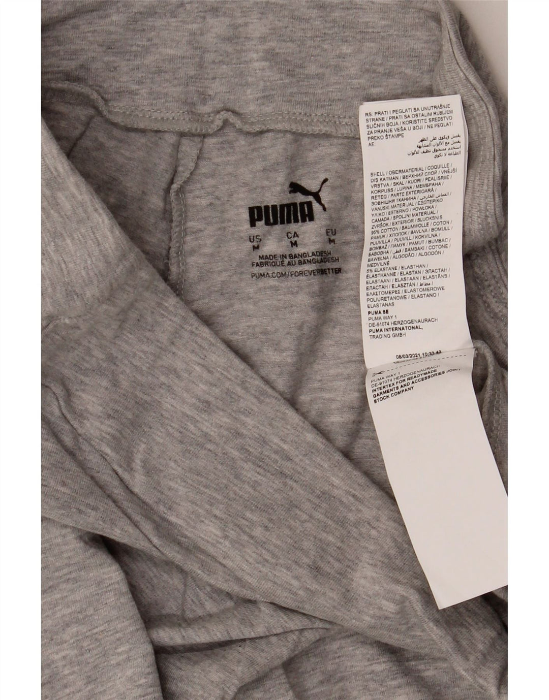 Puma Womens Graphic Leggings UK 14 Mittelgraue Baumwolle