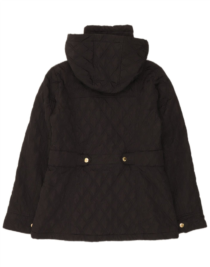 Michael Kors Damen-Steppjacke mit Kapuze, übergroß, Gr. 10, Schwarz