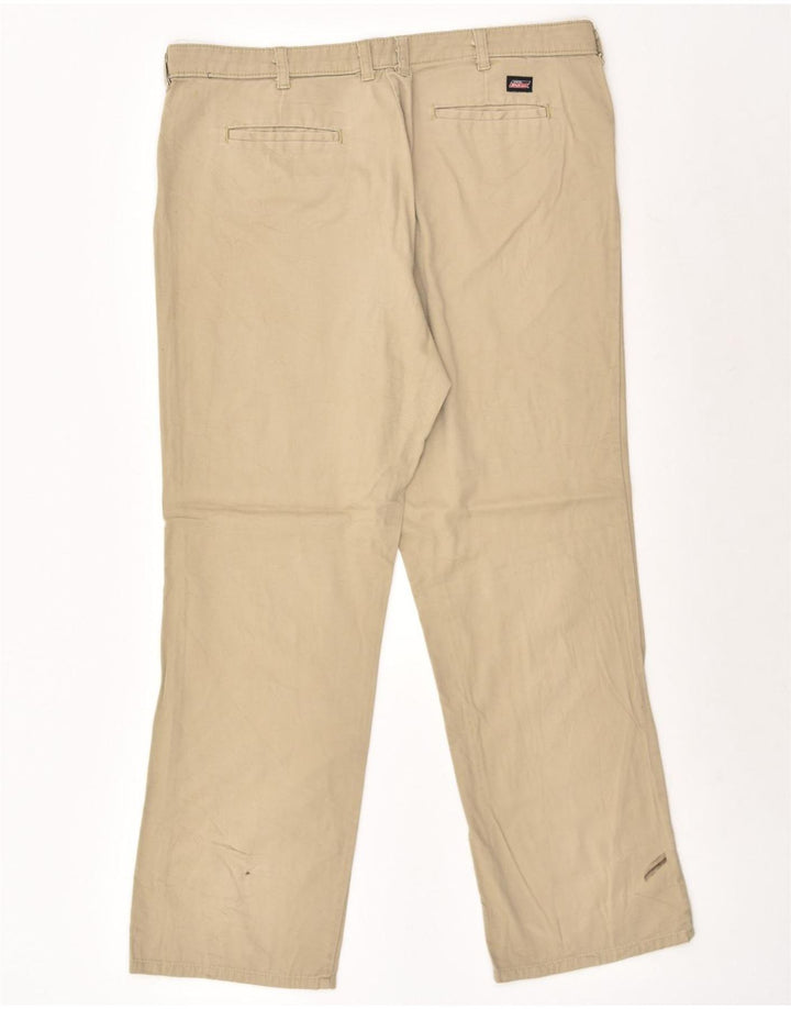 DICKIES Womens Straight Casual Trousers US 16 2XL W38 L30 Beige Cotton | Vintage Dickies | Thrift | Second-Hand Dickies | Used Clothing | Messina Hembry 
