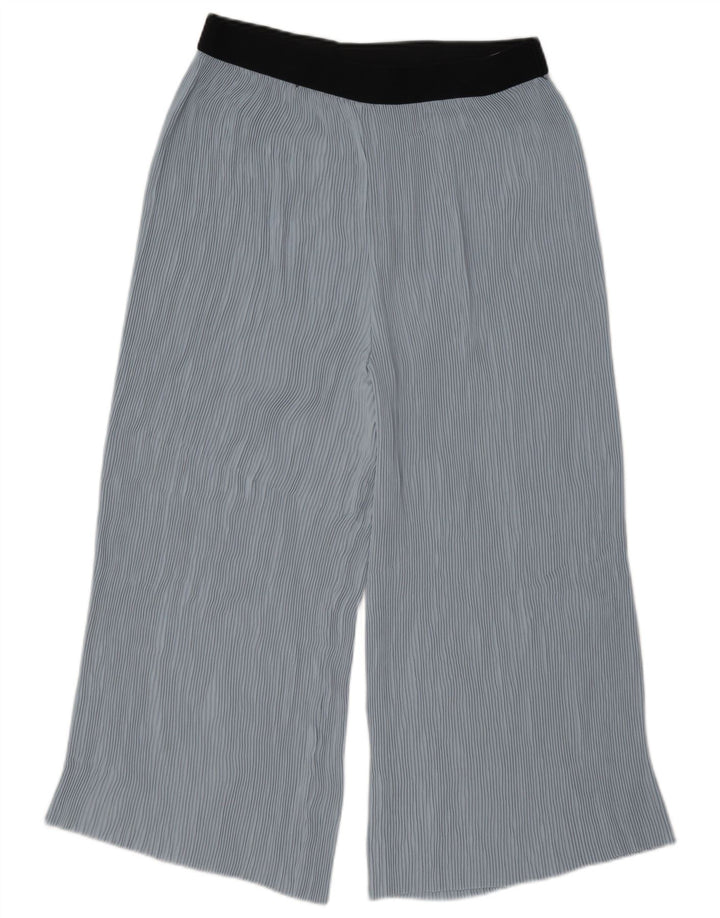 Zara Damen-Hose, kurz, Größe L, W34, L21, Blau, Polyester