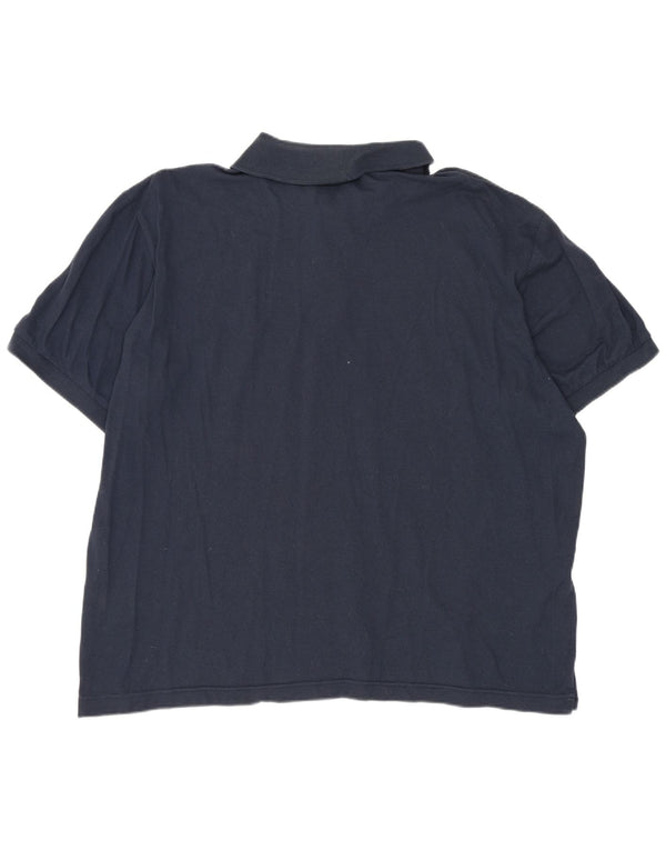 SERGIO TACCHINI Herren Poloshirt IT 52 Große marineblaue Baumwolle