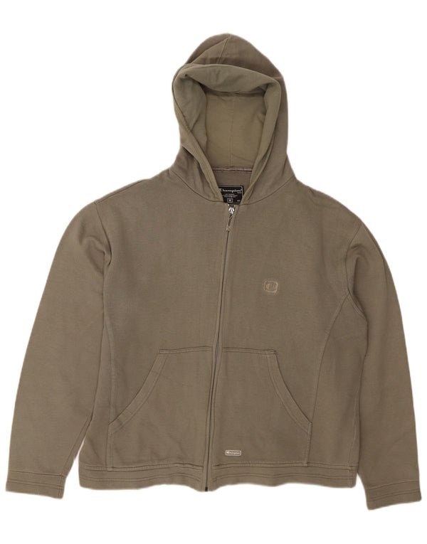 CHAMPION Damen-Kapuzenpullover mit Reißverschluss, UK 14, mittlere Khaki-Baumwolle