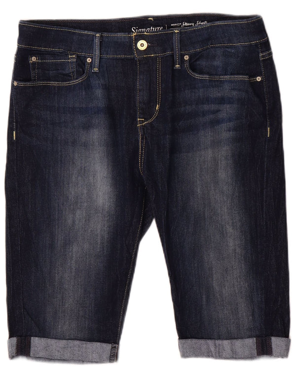 Levi's Damen Signature Skinny Denim Shorts US 12 Large W31 Marineblau
