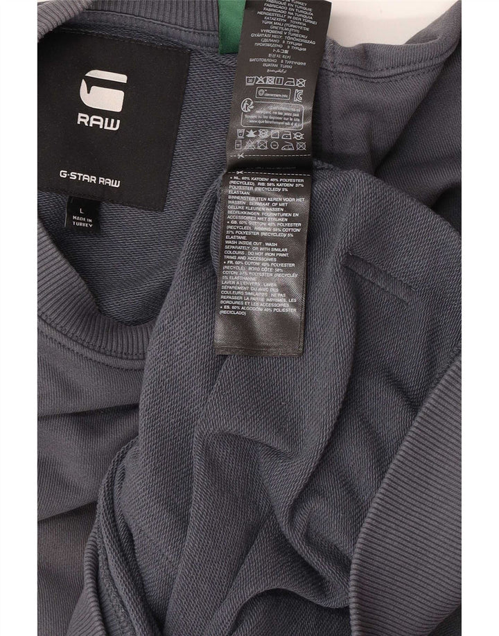 G-Star Herren-Sweatshirt-Pullover, große graue Baumwolle