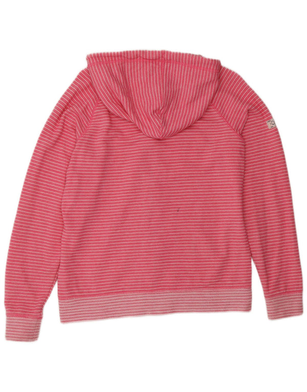 Joules Damen-Kapuzenpullover mit Reißverschluss, Gr. 14, groß, rosa gestreift