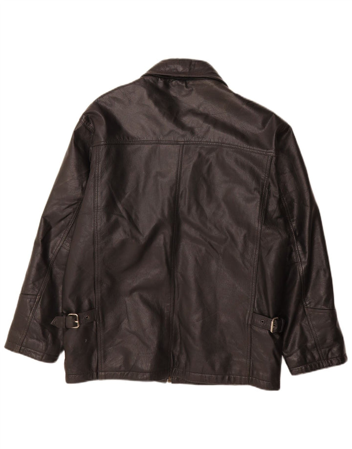 Vintage Herren Lederjacke UK 38 Mittelschwarzes Leder