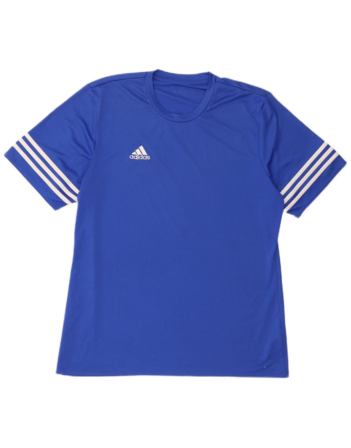 Adidas Herren T-Shirt Top 2XL Blau Polyester
