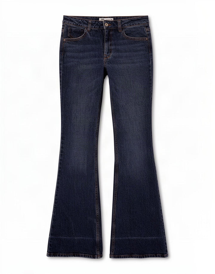 Zara Damen Schlagjeans EU 34 2XS W24 L34 Blau