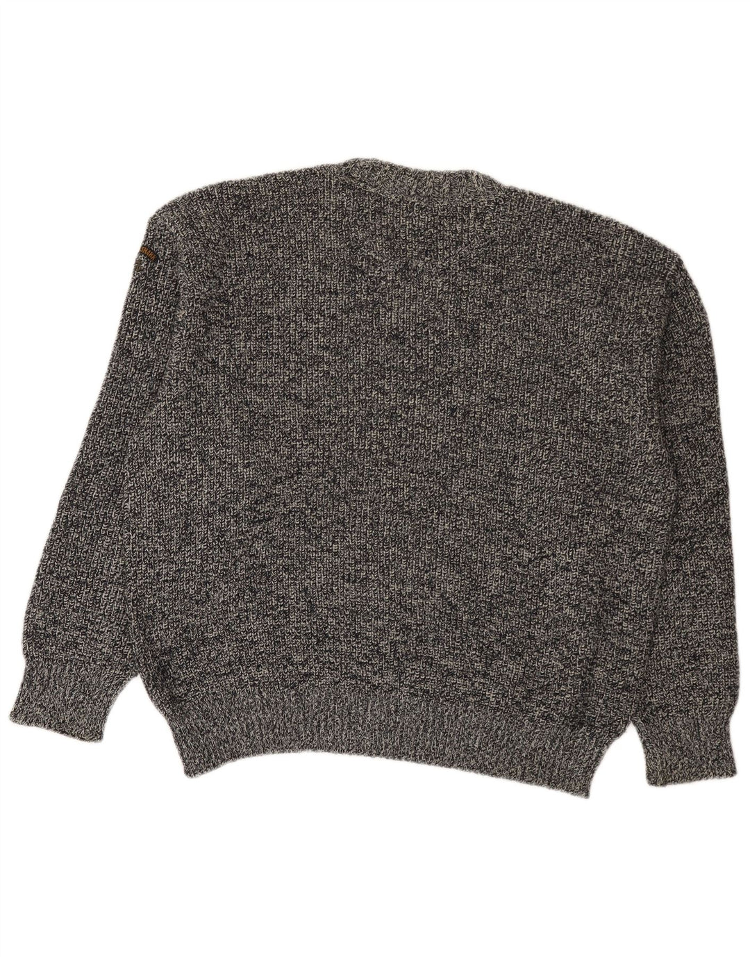 Paul & Shark Herren-Pullover mit Rundhalsausschnitt, mittelgrau gesprenkelte Wolle