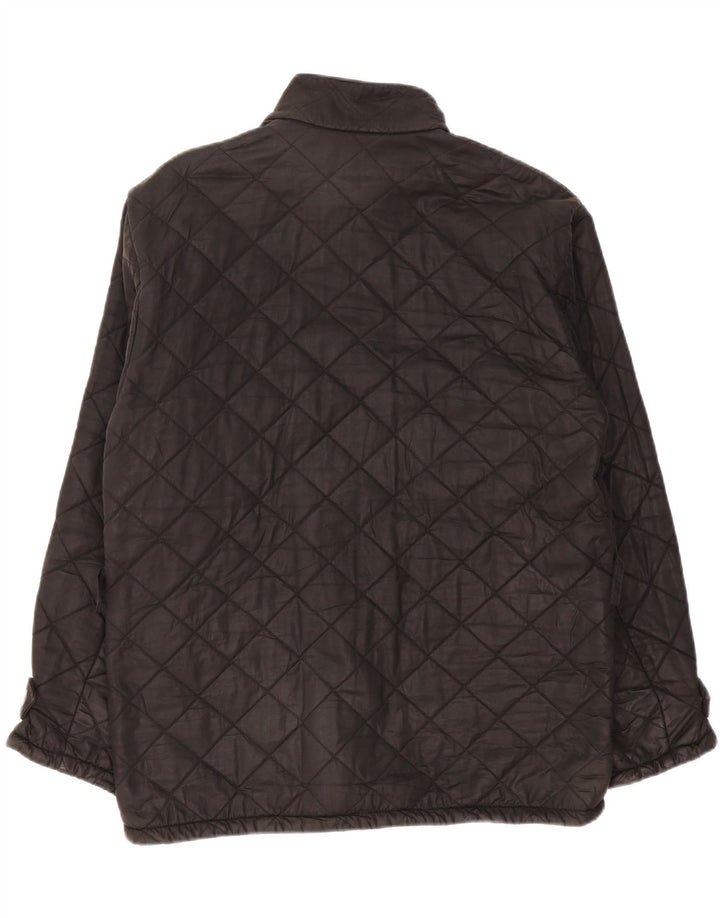Barbour Herren Steppjacke UK 40 Große schwarze Baumwolle
