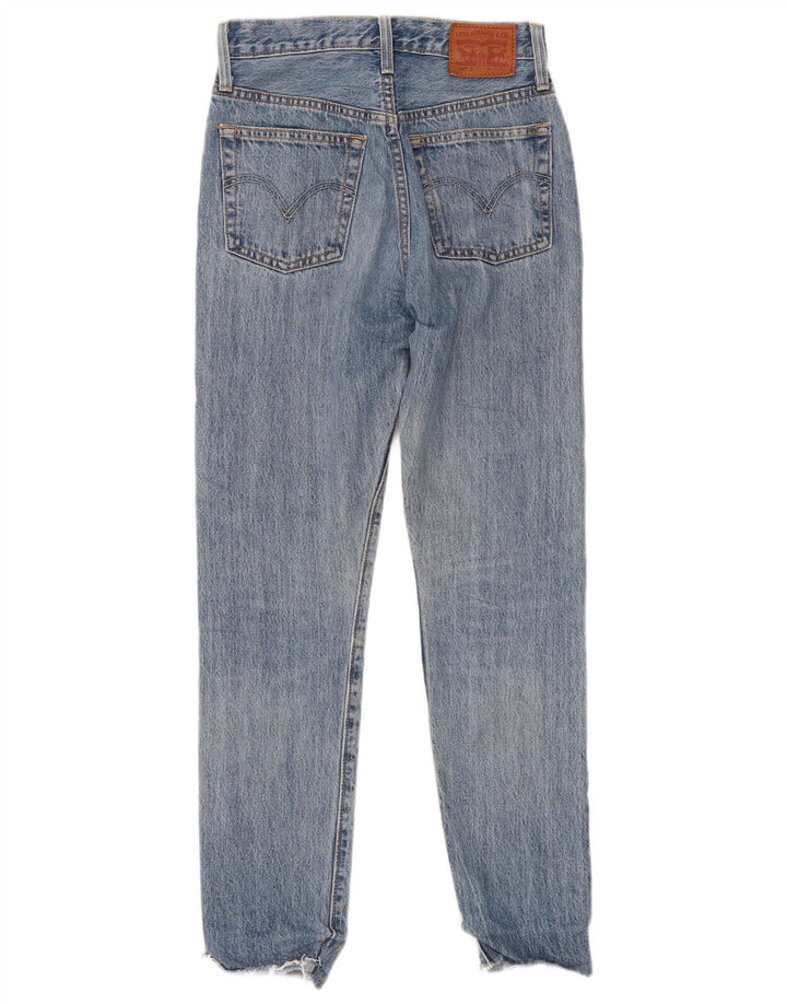Levi's Damen 501 Straight Jeans W23 L27 Blaue Baumwolle