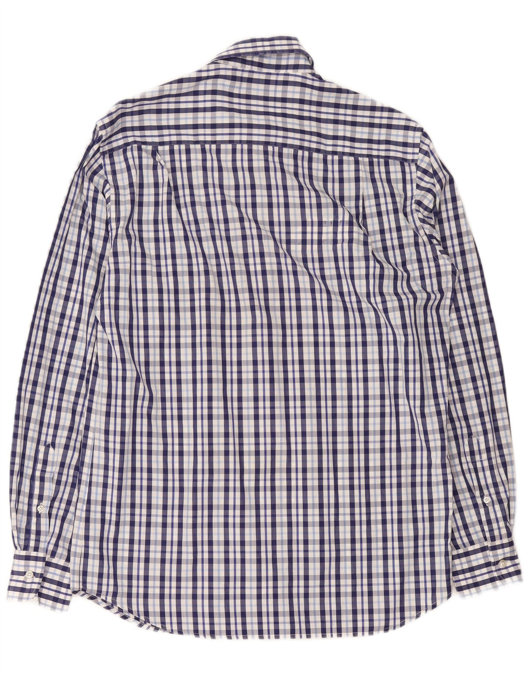 Paul & Shark Kariertes Herrenhemd aus mittelblauer Karo-Baumwolle