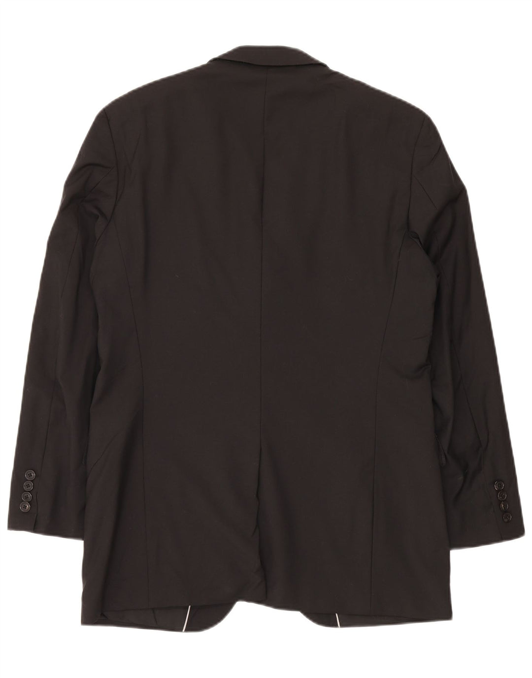 Vintage Damen Blazerjacke mit 2 Knöpfen, US 40, große schwarze Schurwolle