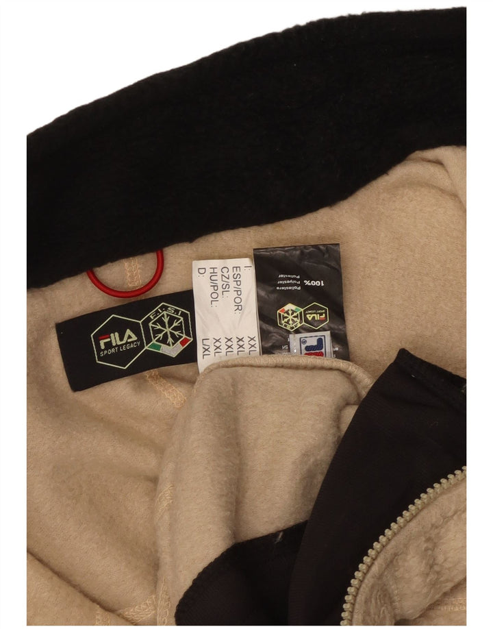 Fila Herren Fleecejacke UK 40 Large Beige Polyester