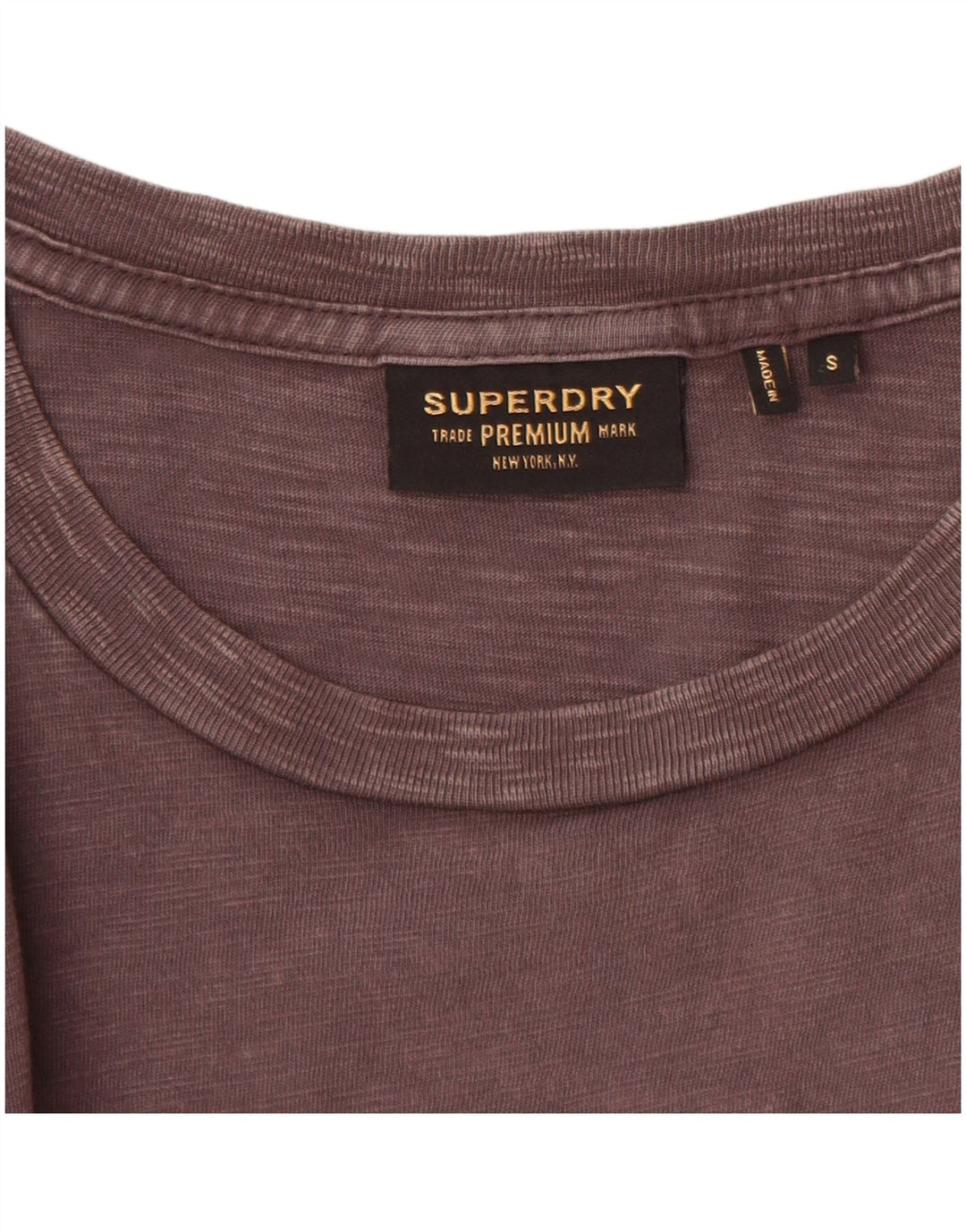 SUPERDRY Herren-T-Shirt-Oberteil, Größe S, Grau, Baumwolle